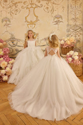 Elegant White Couture Dress | Pentelei Couture Communion & Flower Girl